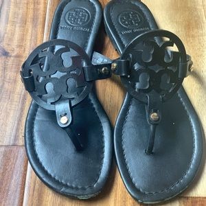 Tory Burch Miller Sandals in black Sz 9